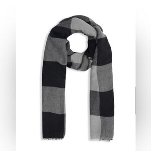 All Saints Buffalo Plaid Wool Blend Scarf